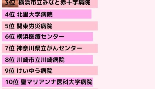 神奈川県の病院人気ランキング15選！看護師は横浜・川崎に集中？